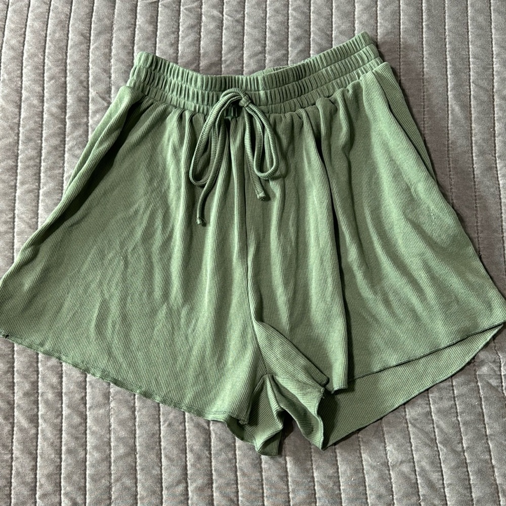 High-Waisted Front Tie Shorts